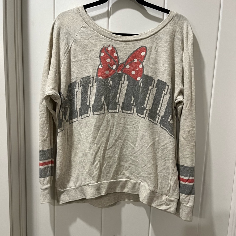 Disney Parks Minnie Mouse Varsity Sweatshirt